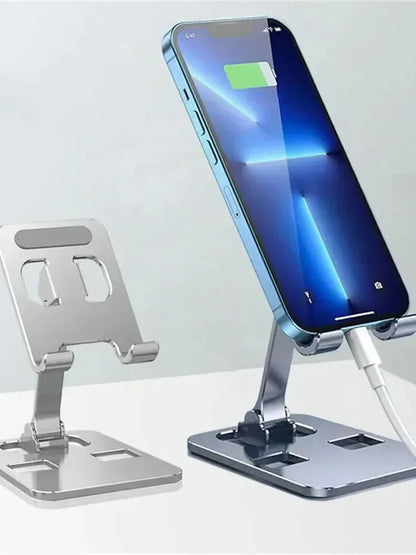 Xikcu Foldable Desk Phone Holder Mount Stand For iPhone 12-16 Universal Mobile Phone Holder Tablet Desktop Aluminum Alloy Holder