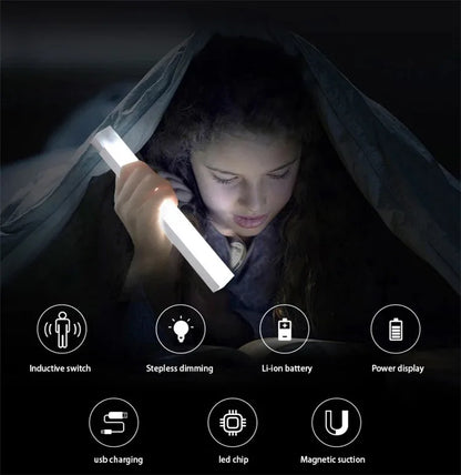 Motion Sensor Lamp Night Light Wireless LED USB Type C Rechargeable Lamp for Kitchen Cabinet Bedroom Wardrobe Staircase Lighting