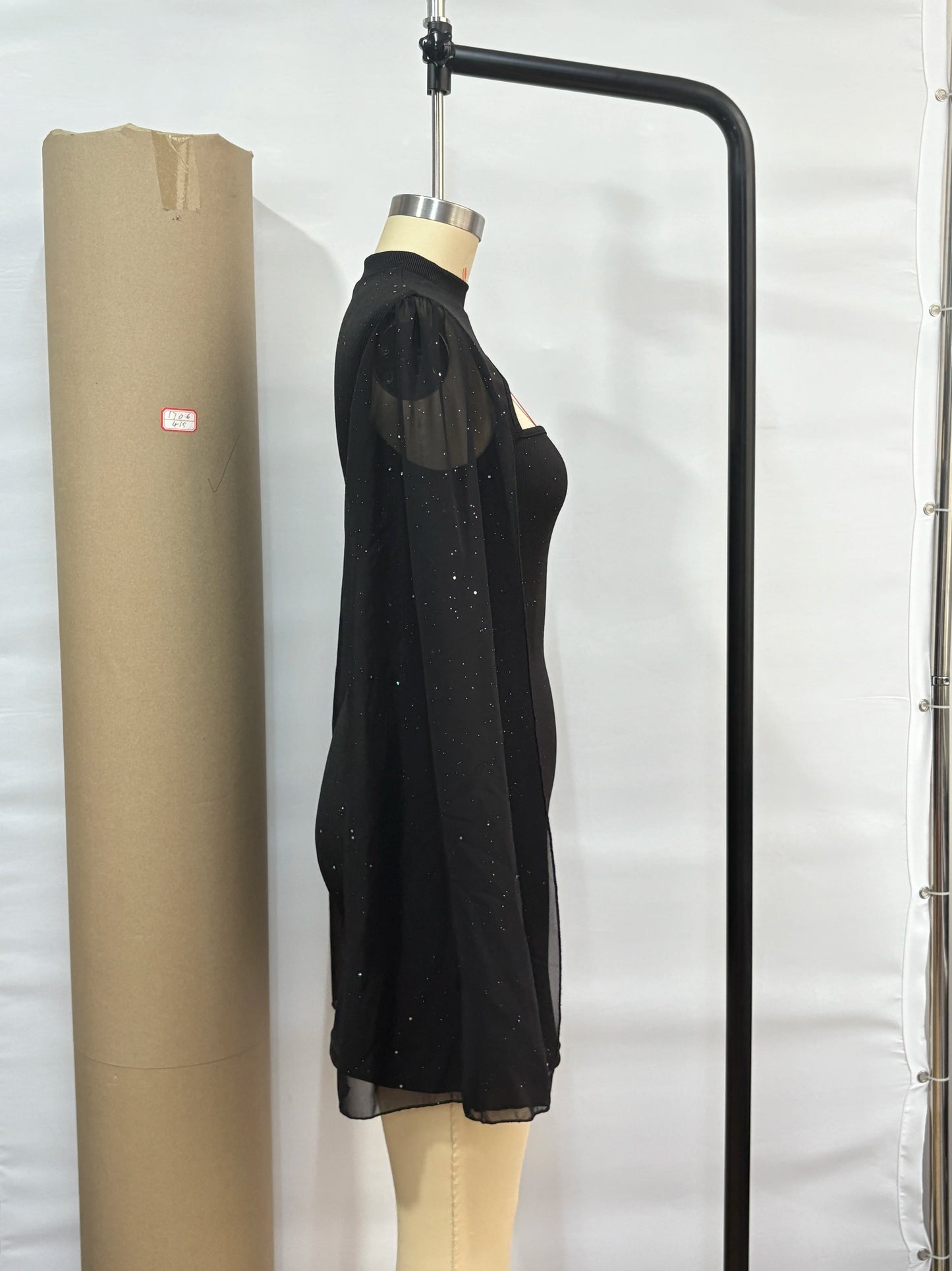 Dresses for Women New Long Sleeve Stand Collar Women Dress Slim Black Package Hip Dress Women Vestidos De Verano Mujer 2025 Q497