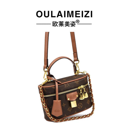 Structured Box Bucket Bag for Women Minimalist Crossbody Purse Elegant Shoulder Hand