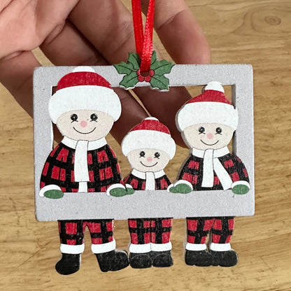 Christmas Pendant DIY Personal Family Christmas Decorations For Home 2025 Navidad Christmas Tree Hanging Ornament New Year 2026