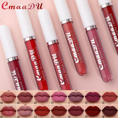 1/3pcs Matte Lipstick Set Liquid Waterproof Velvet Sexy Red Lip Gloss Kit Makeup Lasting Non-stick Cup Lip Tint Beauty Cosmetics
