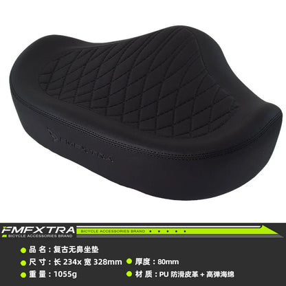 Noseless Bike Seat Cushion for Men Women Extra Padding Comfort Wide Bicycle Seat Oversized Comfortable Saddle for Peloton Bikes