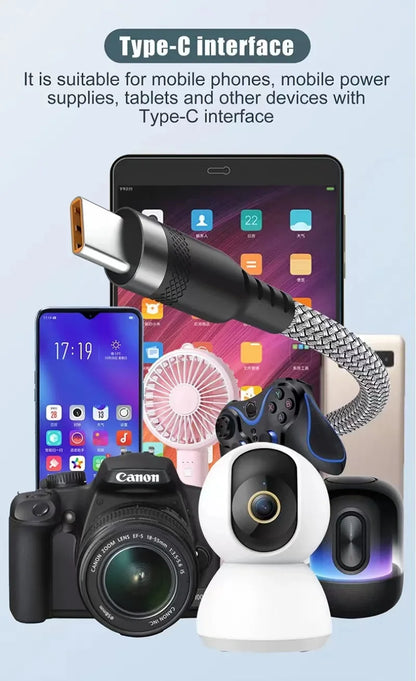 USB Type-C Extended  3M 5M 8-Meter Android Micro USB Fast Charging Cable For Huawei Xiaomi Vivo Oppo And Leeco Phone Data C