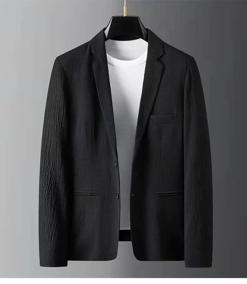 2024 Summer and Autumn New Fashion Suit Men's Long sleeved High end Quality Casual Set Korean Edition Casual Two Piece Set