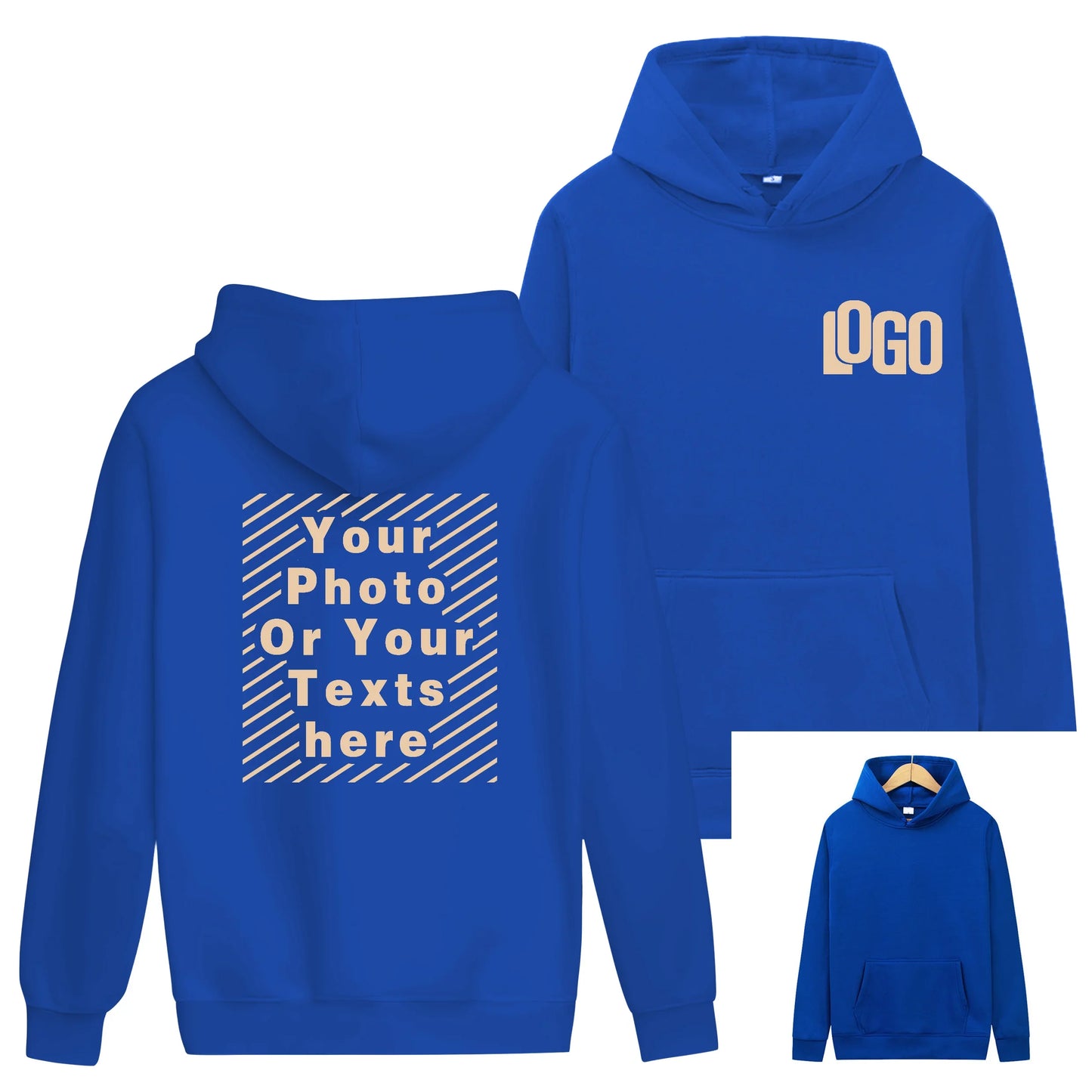 Customized printed hoodies for men and women, loose casual wear, long sleeved hooded sweaters, personalized streetwear