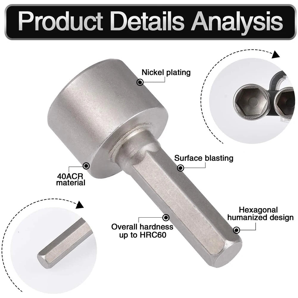 9/14/23pcs/set 5mm-13mm Hex SocketS Sleeve Nozzles Nut Driver Set Power Nuts Driver Socket Screwdriver Set Bits Sets Tools