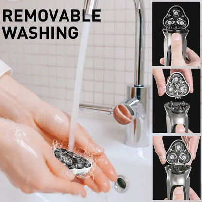 Blackstone Electrical Rotary Shaver for Men 3D Floating Blade Washable USB Rechargeable Shaving Beard Machine