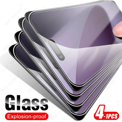 4-1Pcs 9H Clear Crystal Protective Glass Case For iPhone17 iPhone 17 Pro Max ProMax Air HD Cover On i Phone Air 17Pro 17ProMax