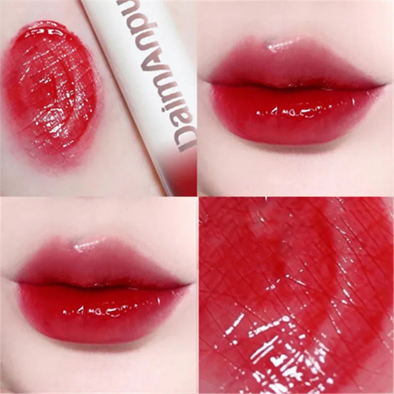 Cute Bear Liquid Lip Gloss Waterproof Non-stick Long Lasting Mirror Water Lip Glaze Lipstick Lip Gloss Beauty Cosmetic Makeup