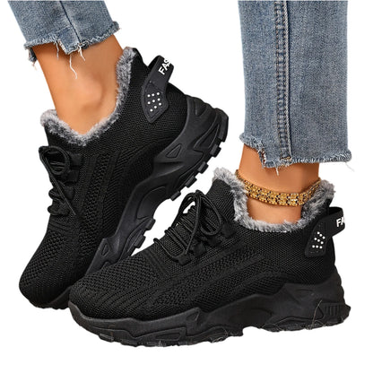 Sneakers Women's Winter Warm Sports Shoes Non Slip Soles Suitable for Cold Weather Outdoor Walking Sports Shoes Ladies Sneakers