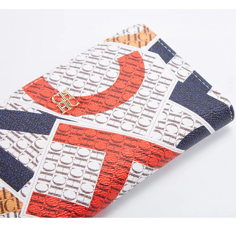 Carolina Herrera NEW Women's Cartoon Long Wallet, Classic PVC Fashion Simple Lightweight All-Match Purse