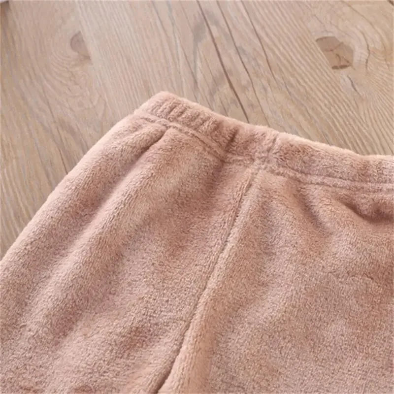 Baby Girl Clothes Autumn Winter Velvet 2Pcs Sets For Children Keep Warm Loungewear Toddler Cartoon Rabbit Sleepwear Boy Suit