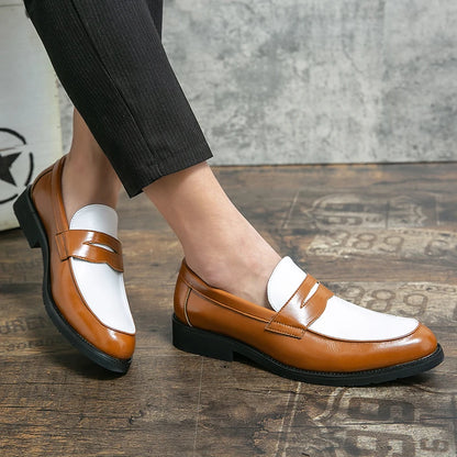 Male Luxury Business Oxford Leather Designer Mens Classic Smile Formal Dress Shoes for Men Falts Office Wedding Flats Footwear