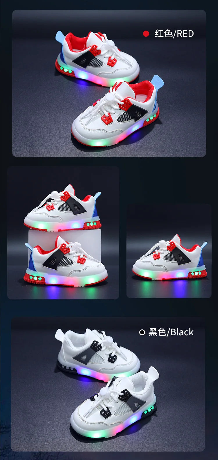 New Kid Shoes Fashion Versatile Comfort Boys Sneakers Breathable Non Slip Simple Casual Shoe LED Lightweight Classic Girls Shoe