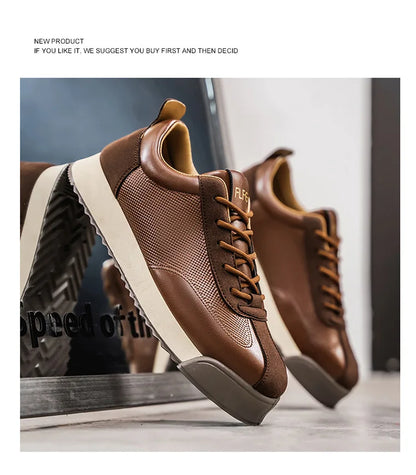 Mens Unique Skate Shoes Platform Comfort Black Casual Sneakers All-Match Thick Sole Design for Urban Street Style Versatile Wear