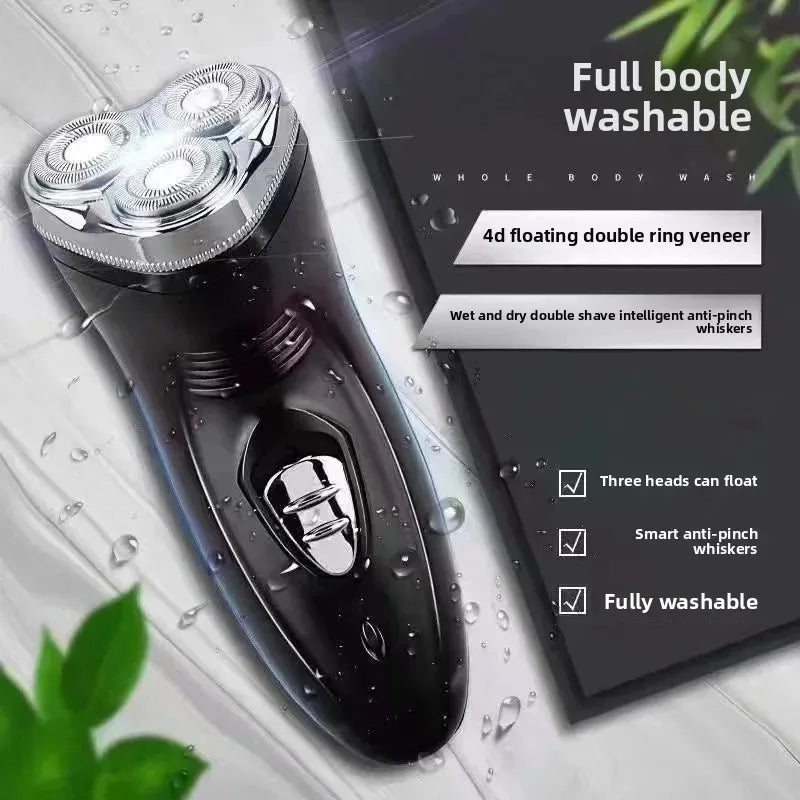 Blackstone Electrical Rotary Shaver for Men 3D Floating Blade Washable USB Rechargeable Shaving Beard Machine