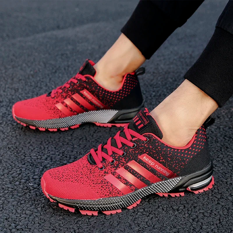 New men's women's flying mesh surface spring summer breathable casual sports shoes flat vulcanized couple running big size48