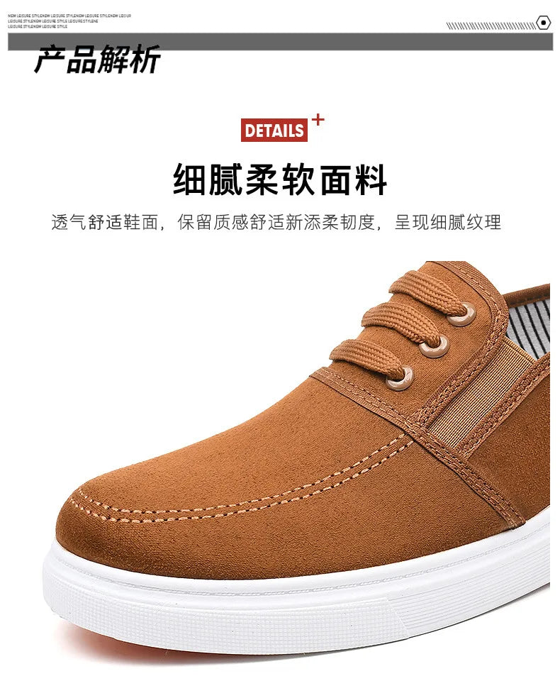 Men Shoes Breathable Canvas Shoes for Youth Student Slip on Walking Sneakers Driving Loafers House Moccasins Work Skate Flats