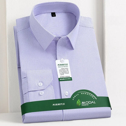 New Quality Anti-Wrinkle Men Shirt Long Sleeves Dress Shirts For Men Slim Fit Camisa Social Business Office White Shirt 5XL