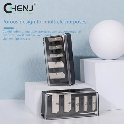 1Pcs 5 Holes Sharpener Multi-functional Pencil Sharpener With Lid For Eyeliner Lipliner Pencils