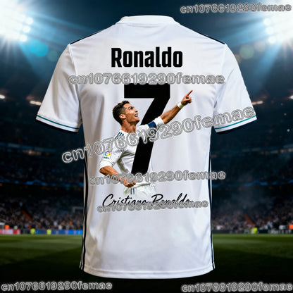 2026 New Ronaldo #7 3D Print Soccer Football T Shirt Men Women Boys Girls Training Top Comfortable Casual Sportswear