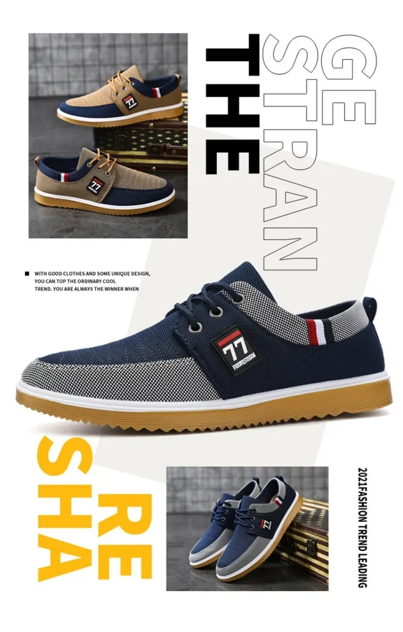 Men's Canvas Shoes, Soft Soled Driving Shoes, Men's Sports Shoes, Lightweight and Casual Men's Vulcanized Shoes, Large Size 47