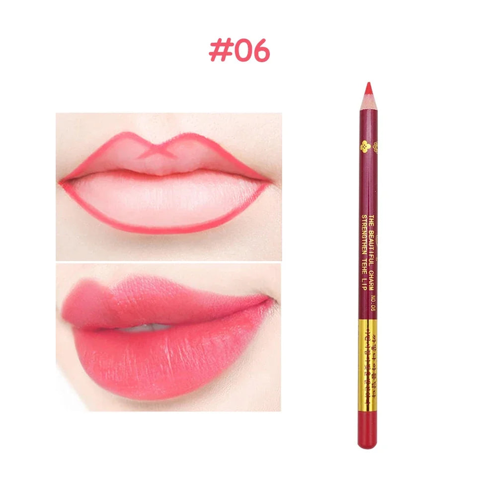 1PC Waterproof Matte Lip Line Pen For Lips Eyeliner Blush Makeup Longlasting Tattoo Lipstick Sketch Dye Tint Liner Pencil