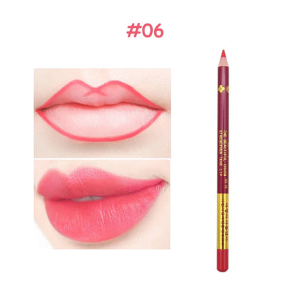 1PC Waterproof Matte Lip Line Pen For Lips Eyeliner Blush Makeup Longlasting Tattoo Lipstick Sketch Dye Tint Liner Pencil