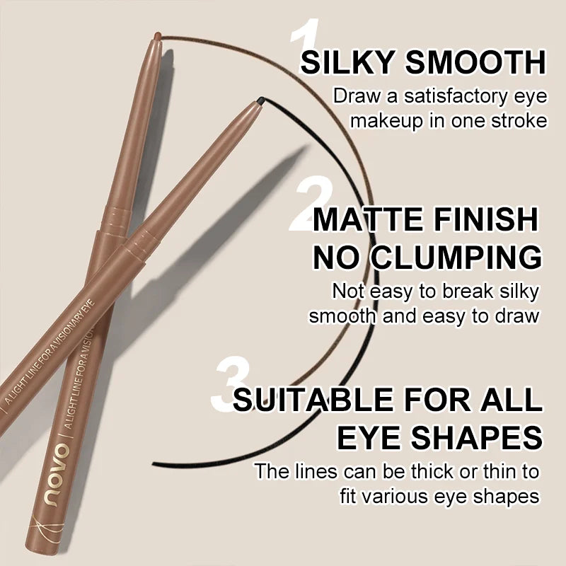 Waterproof Eyeliner Gel Pencil, Long Lasting and Smudge-Proof, Easy Twist Application For Bold, Create Perfect Eye Makeup