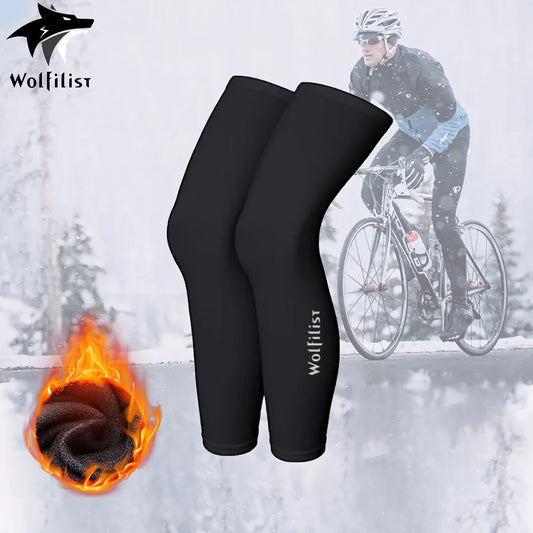 Cycling Leg Warmers Thermal Long Leg Sleeves, Full Leg Compression Sleeve High Elasticity Stretch Suitable for Running, Cycling