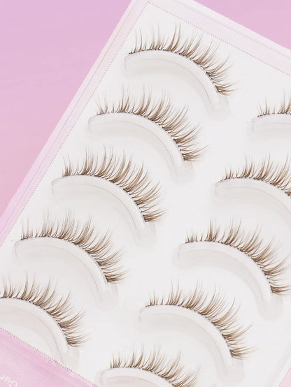 C curl 5Pairs brown style Eyelash Extension Winged Individual Lashes Natural Segmented Eyelash Bundles Makeup Tools