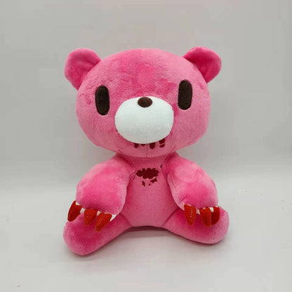 24cm Gloomy Bear Plush Toy Bloodthirsty Pink Bear Plushie Doll Animal Teddy Stuffed Toy Pillow for Kids Birthday Christmas Gift