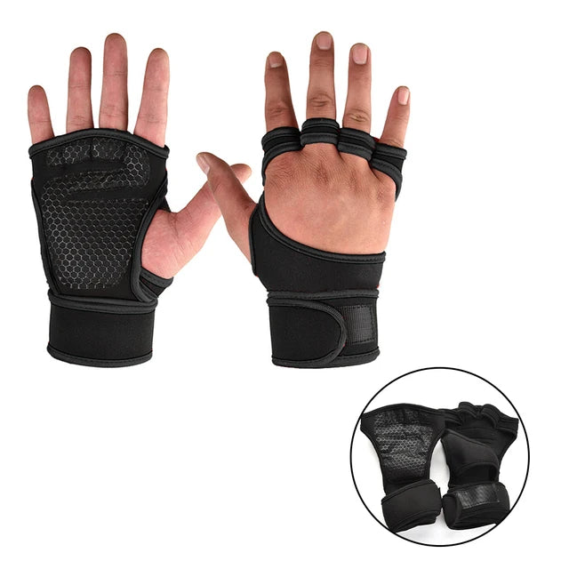 Gym Gloves for Men Women Fitness Weight Lifting Wristband Gloves Body Building Training Sports Exercise Cycling Glove Shockproof
