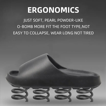 Coconut Slippers Feel like Stepping on Shit Thick-soled Sandals Summer New Non-slip Wearing Sandals（Shoebox not included）