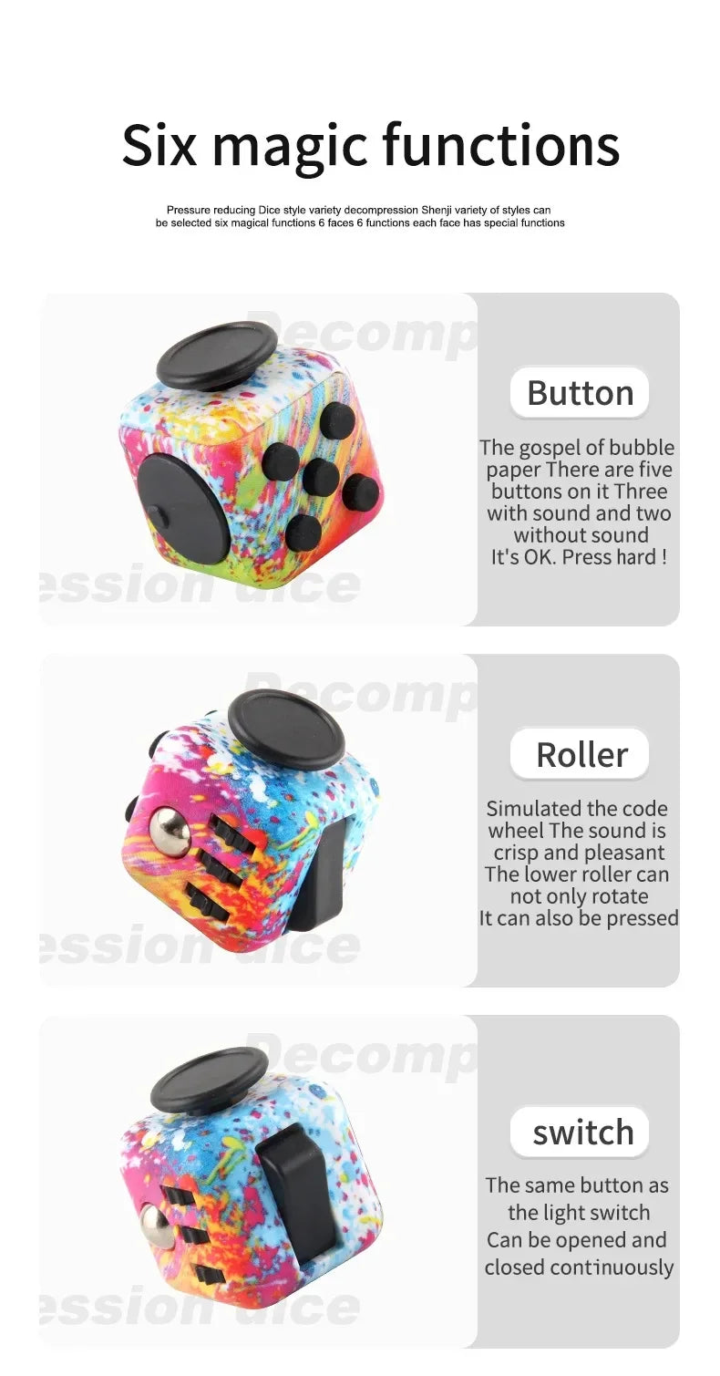 Antistress Fidget Compression Sensory New Novelty Magic Dice Toys for Children Adults Stress Relief Fidget Decompression toy