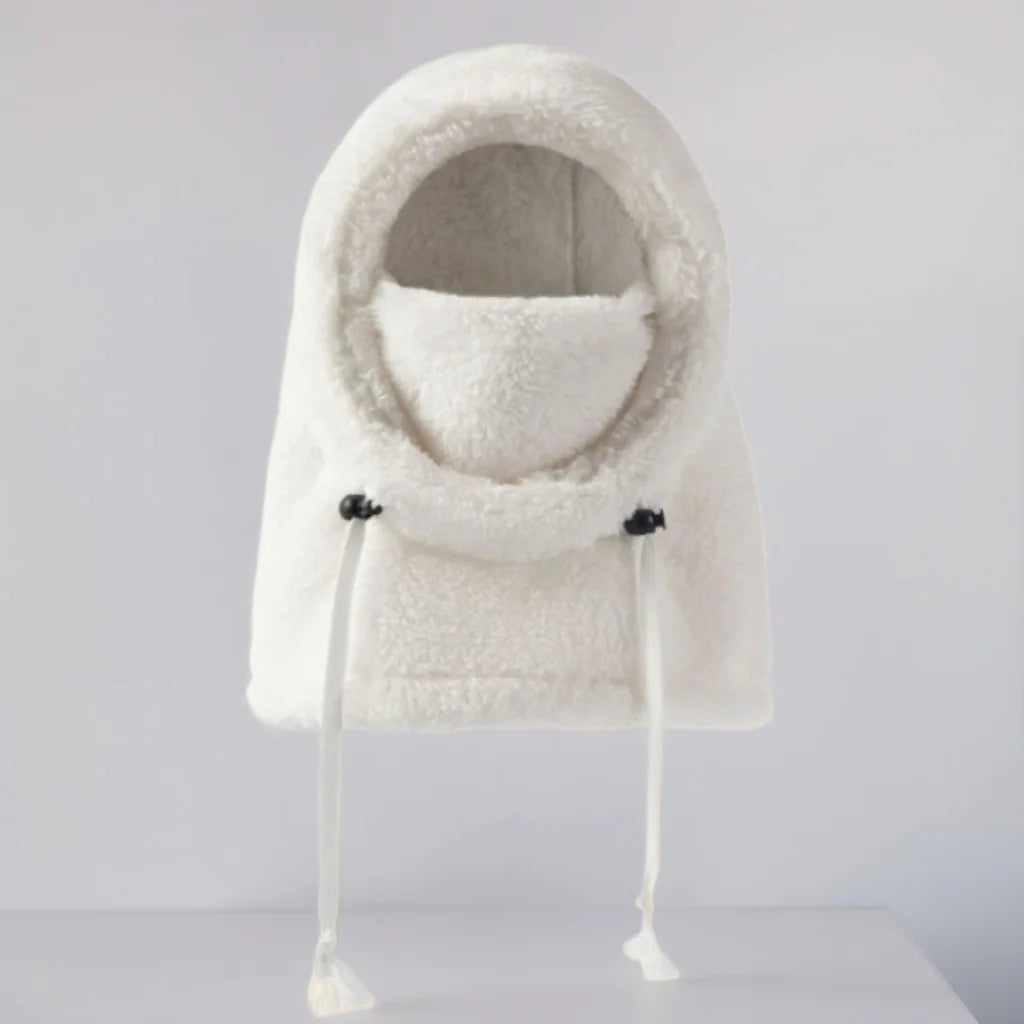 New warm children's ear and neck protection one-piece cap, thickened winter skiing and cycling face mask, windproof head cover