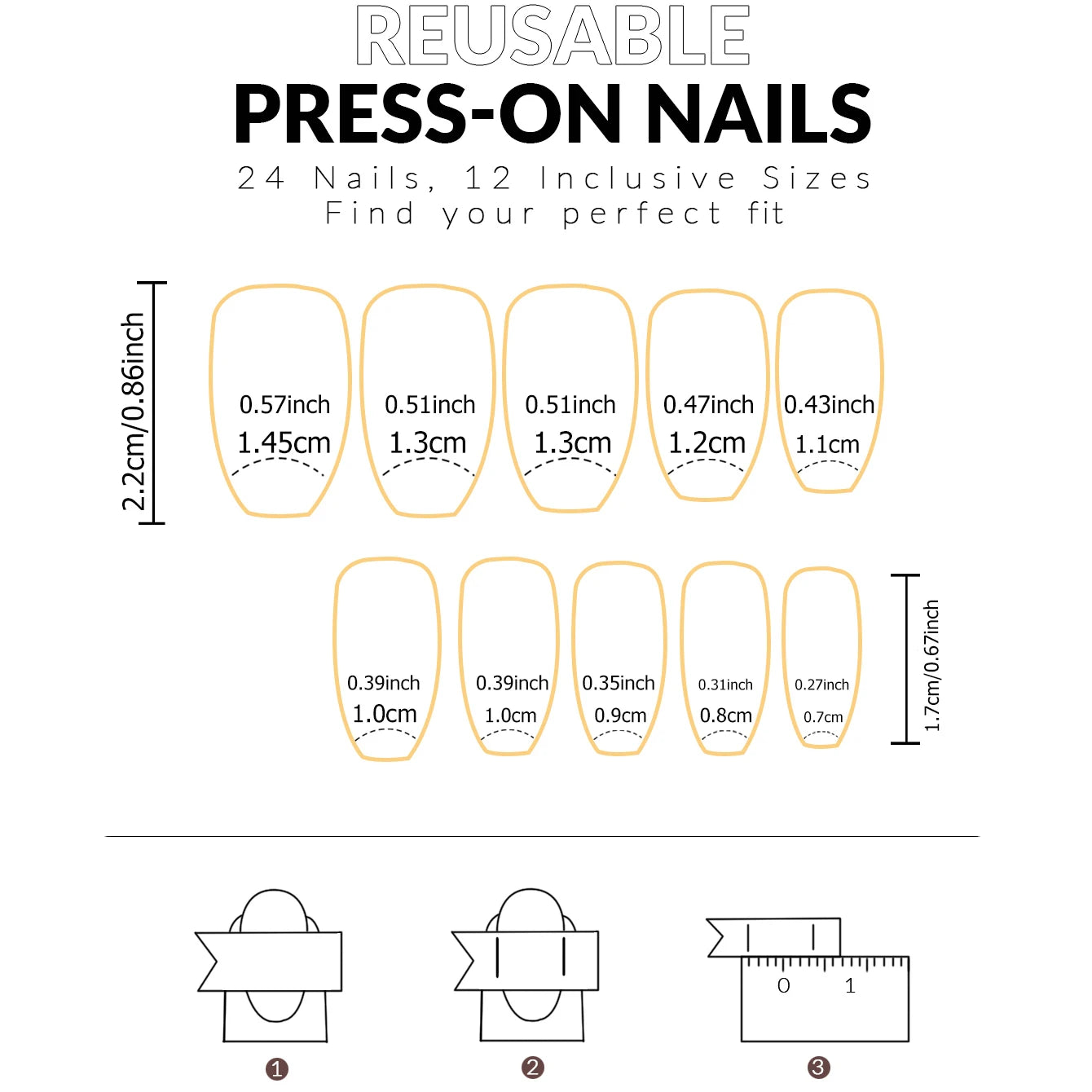 ARTAUG 24PCS Short Press On Nails Square Pink Fingertip White French Trim Press On Nails Full Cover Fake Nails Set Nail