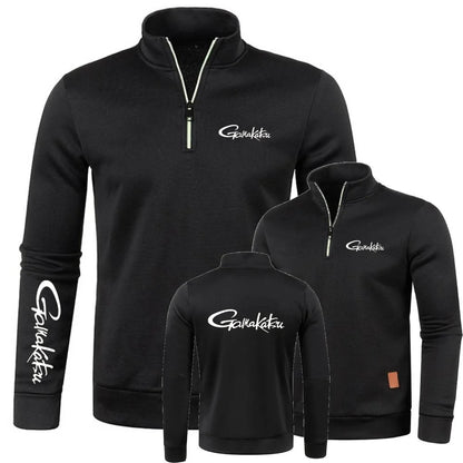 Sweatshirts Half Zipper Soft Fleece Turtleneck Sweater Gamakatsu Fishing Mens Pullover Jersey Casual Knit Sportwear Streetwear