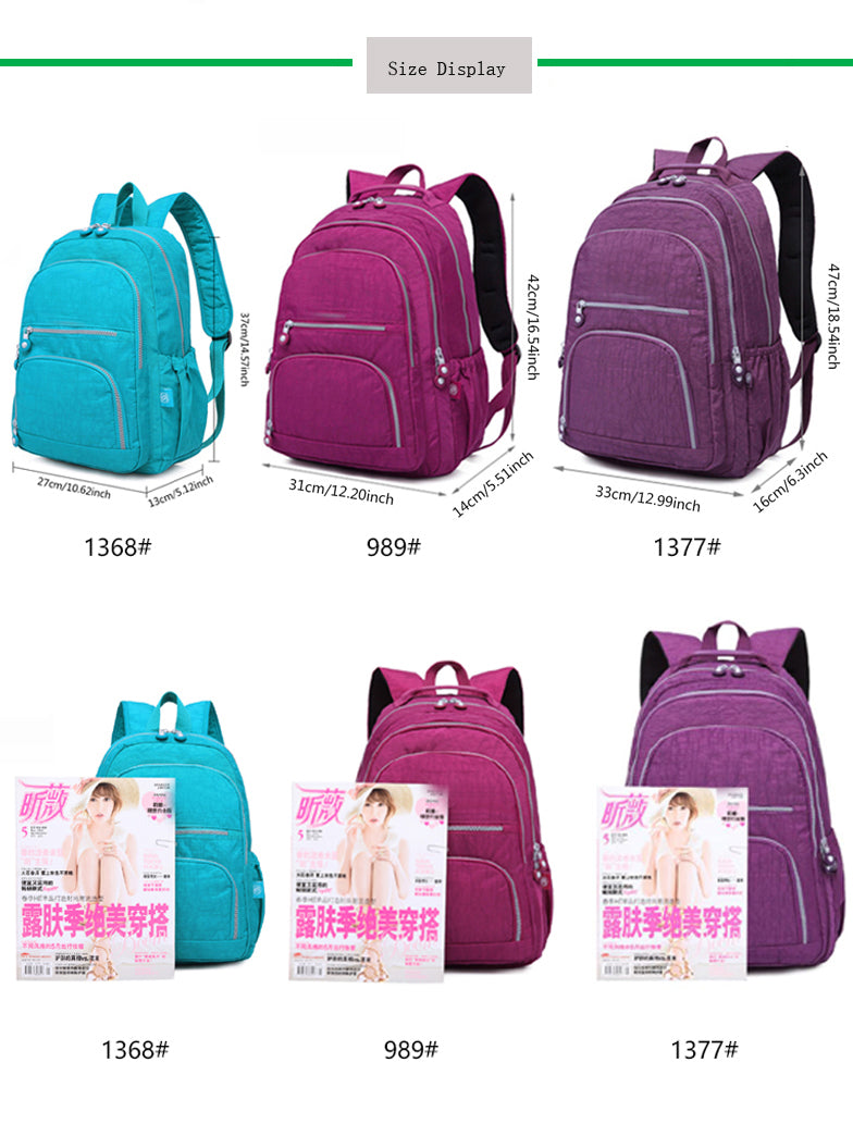 Mochila Feminina School Backpack for Teenage Girl 2025 Travel Back Packs Bag Women Nylon Waterproof Laptop Bagpack