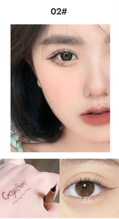 GEGE BEAR Precision Tip Fast Driving Quick Draw Liquid Eyeliner Pen Daily Use Waterproof Smudge Proof Long Last Eyeliner Pencil