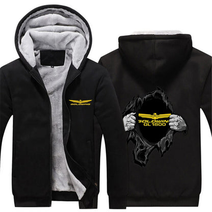 2025 Autumn And Winter Man's Goldwing GL1800 Japan Motocycles Logo Print Thickened Coat Popular Hoodies Warm Comfortable Jacket