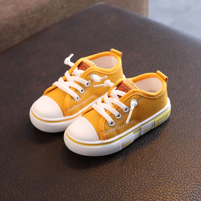 Kid Sneakers Summer Canvas Shoes For Children Fashion Anti-slip Baby Shoes Girls Boys Breathable Casual Shoes Slippers 21-32