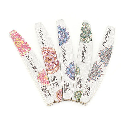 3/5pcs Lot New Nail File Flower Printed Nail Buffer Colorful Lime A Ongle 80/100/150/180/240 Professional Manicure Tools Uñas
