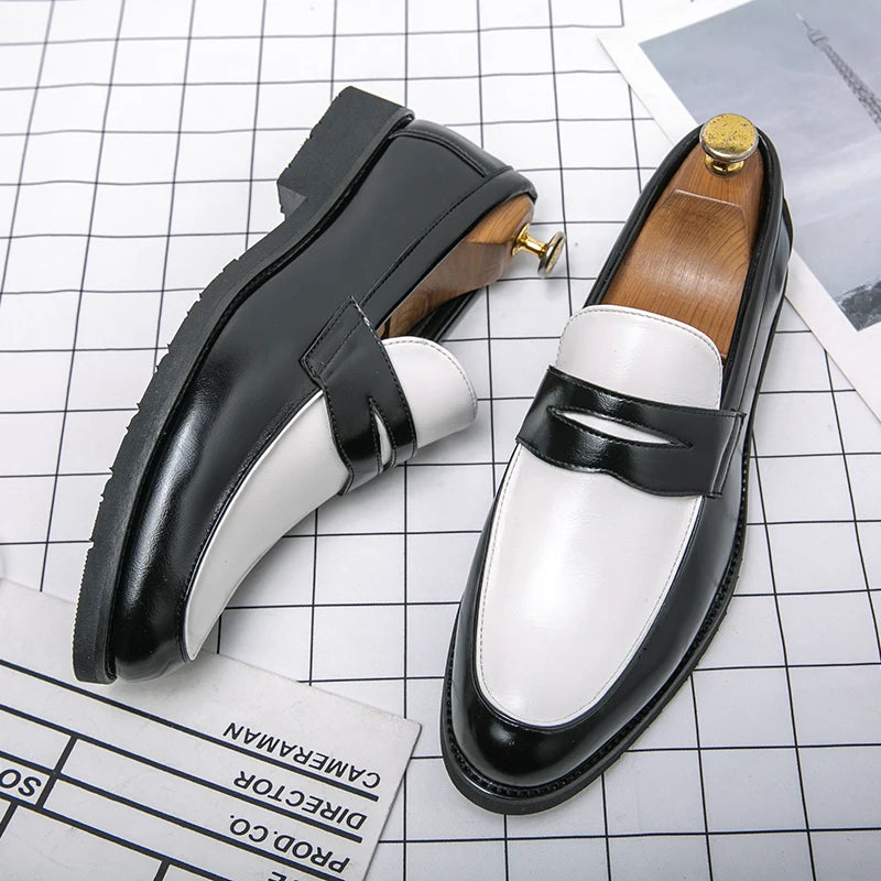 Male Luxury Business Oxford Leather Designer Mens Classic Smile Formal Dress Shoes for Men Falts Office Wedding Flats Footwear