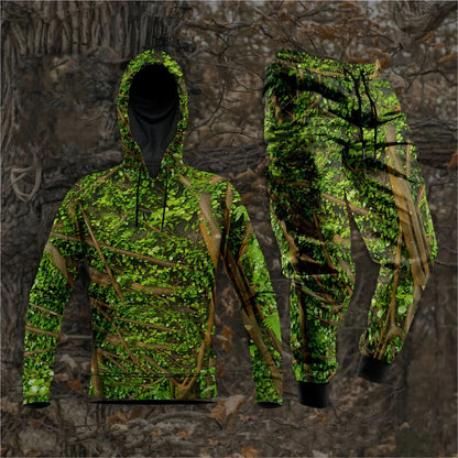 Forest Camouflage 3D Print Hoodies Pants Sets Men's Autumn Sweatshirts Sweatpants Two Piece Suits Outdoor Tracksuit Man Clothing