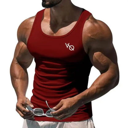 2026 Men's Summer Tank Top 2025 Sleeveless Square Collar Gym Exercise T-Shirt Breathable Comfortable Casual Sports Vest for Men