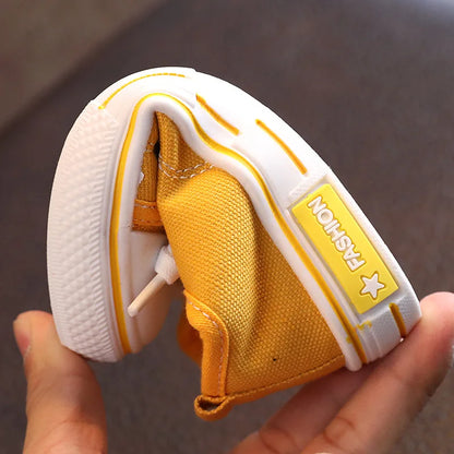 Kid Sneakers Summer Canvas Shoes For Children Fashion Anti-slip Baby Shoes Girls Boys Breathable Casual Shoes Slippers 21-32