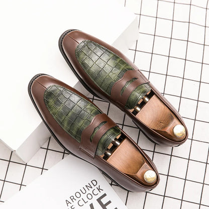 Male Luxury Business Oxford Leather Designer Mens Classic Smile Formal Dress Shoes for Men Falts Office Wedding Flats Footwear