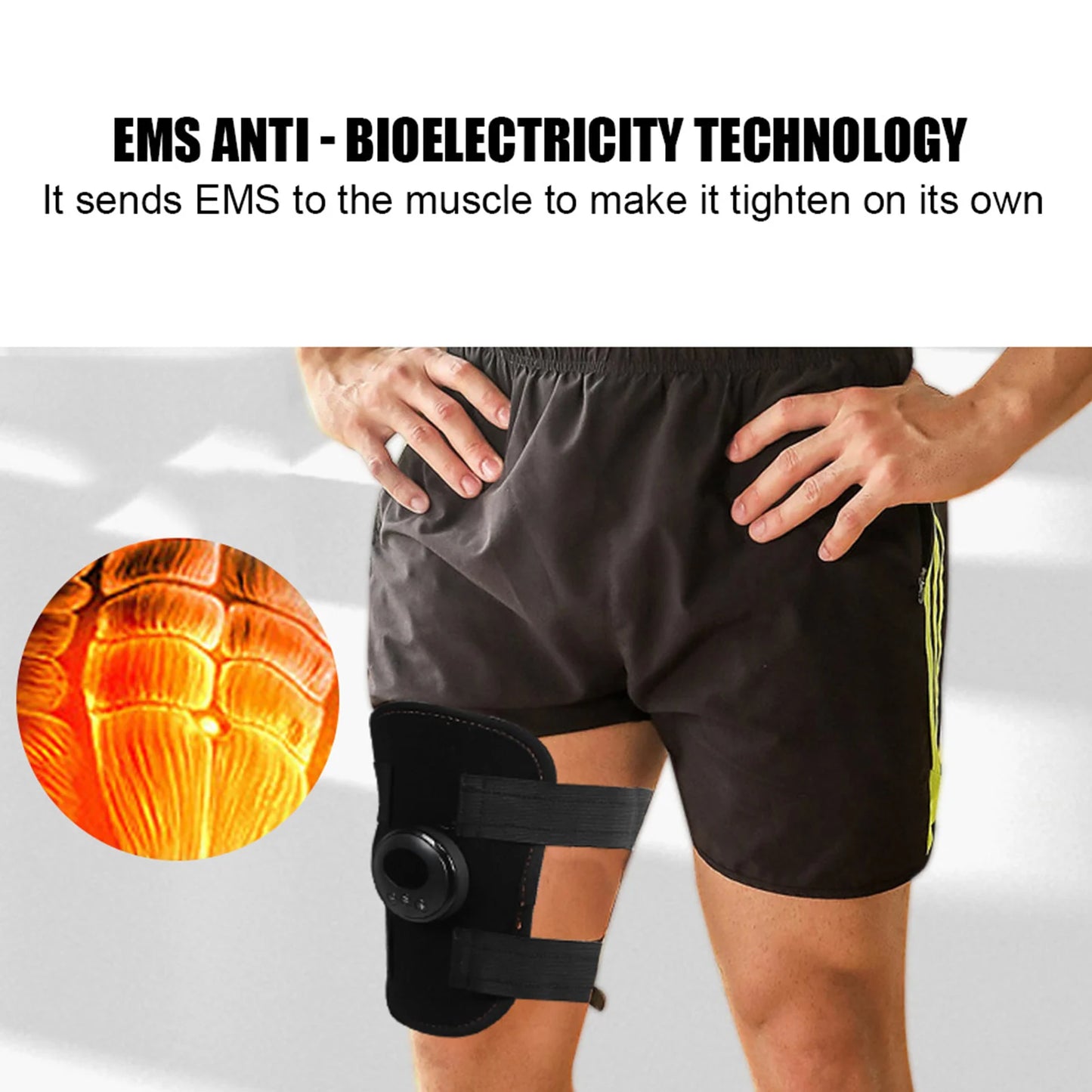 EMS Muscle Trainer Household Muscle Trainer EMS Electronic Vibration Leg Thigh Muscle Massager Fitness Belt Muscle Massager Belt